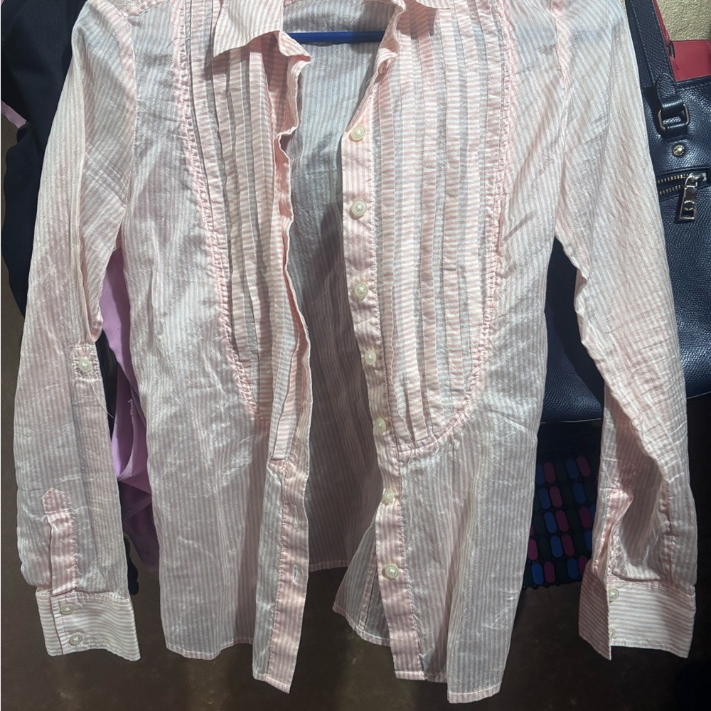 Banana Republic Pink Striped Women's Top